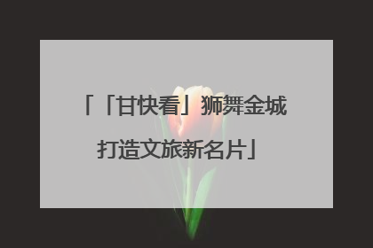 「甘快看」狮舞金城 打造文旅新名片