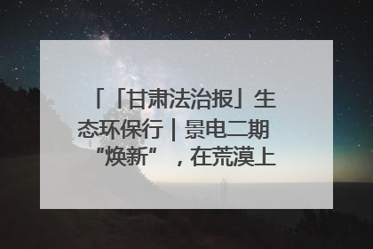 「甘肃法治报」生态环保行｜景电二期“焕新”，在荒漠上筑起一道绿色长城