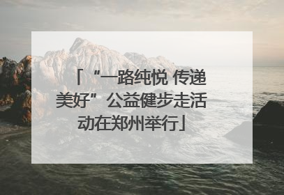“一路纯悦 传递美好”公益健步走活动在郑州举行