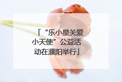 “乐小星关爱小天使”公益活动在濮阳举行