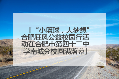 “小篮球，大梦想”合肥狂风公益校园行活动在合肥市第四十二中学南城分校圆满落幕