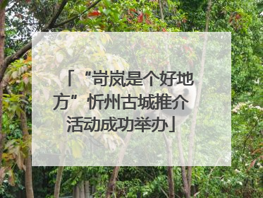 “岢岚是个好地方”忻州古城推介活动成功举办