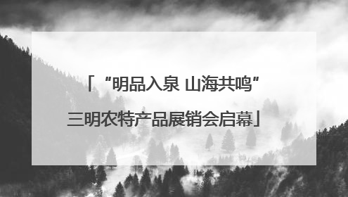 “明品入泉 山海共鸣”三明农特产品展销会启幕