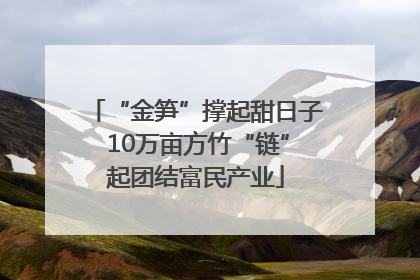 “金笋”撑起甜日子 10万亩方竹“链”起团结富民产业