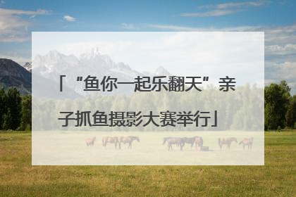 “鱼你一起乐翻天”亲子抓鱼摄影大赛举行