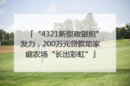 “4321新型政银担”发力，200万元贷款助家庭农场“长出彩虹”