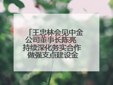 王忠林会见中金公司董事长陈亮 持续深化务实合作 做强支点建设金融支撑