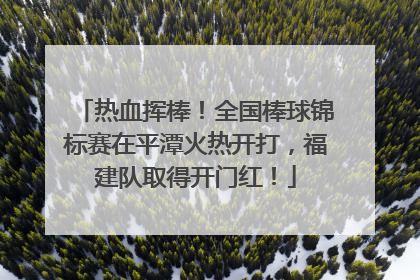 热血挥棒！全国棒球锦标赛在平潭火热开打，福建队取得开门红！
