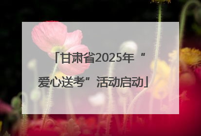 甘肃省2025年“爱心送考”活动启动