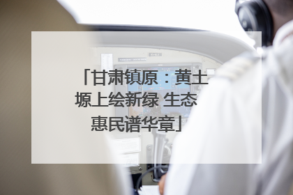 甘肃镇原：黄土塬上绘新绿 生态惠民谱华章