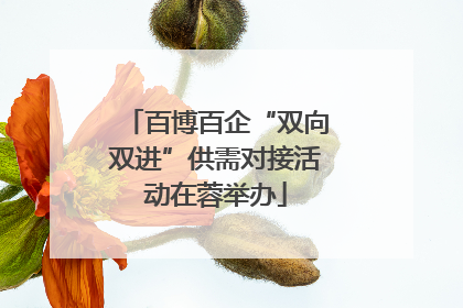 百博百企“双向双进”供需对接活动在蓉举办