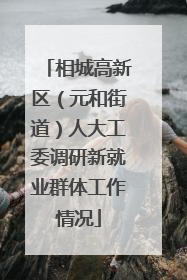 相城高新区（元和街道）人大工委调研新就业群体工作情况
