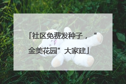社区免费发种子，“金美花园”大家建