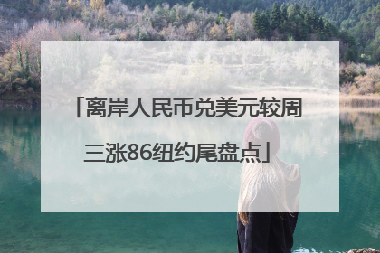 离岸人民币兑美元较周三涨86纽约尾盘点
