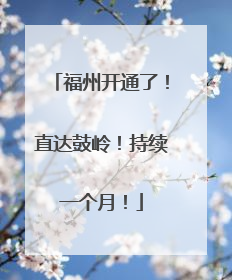 福州开通了！直达鼓岭！持续一个月！