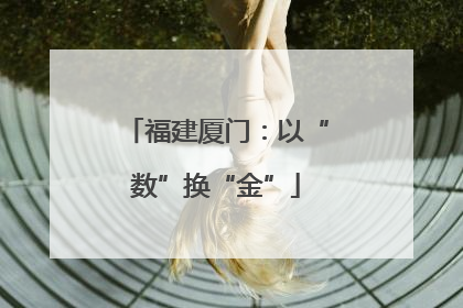 福建厦门：以“数”换“金”