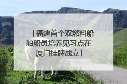 福建首个双燃料船舶船员培养见习点在厦门挂牌成立