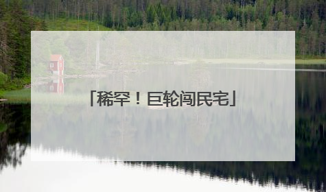 稀罕！巨轮闯民宅