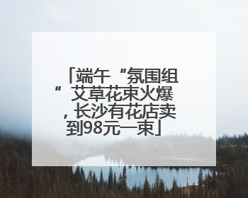 端午“氛围组”艾草花束火爆，长沙有花店卖到98元一束