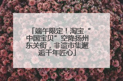 端午限定！淘宝“中国宝贝”空降扬州东关街，非遗市集邂逅千年匠心