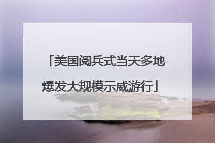 美国阅兵式当天多地爆发大规模示威游行