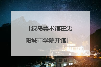 绿岛美术馆在沈阳城市学院开馆
