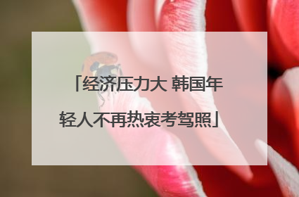 经济压力大 韩国年轻人不再热衷考驾照
