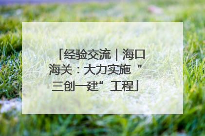 经验交流｜海口海关：大力实施“三创一建”工程