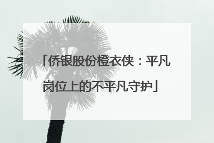 侨银股份橙衣侠：平凡岗位上的不平凡守护