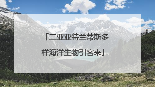 三亚亚特兰蒂斯多样海洋生物引客来