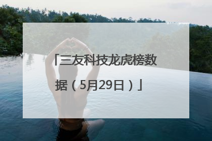 三友科技龙虎榜数据（5月29日）