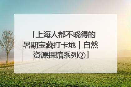 上海人都不晓得的 暑期宝藏打卡地｜自然资源探馆系列②