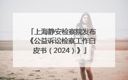 上海静安检察院发布《公益诉讼检察工作白皮书（2024）》