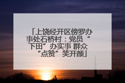 上饶经开区傍罗办事处石桥村：党员“下田”办实事 群众“点赞”笑开颜