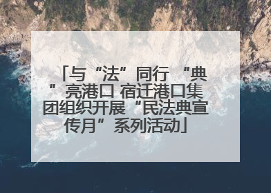 与“法”同行 “典”亮港口 宿迁港口集团组织开展“民法典宣传月”系列活动