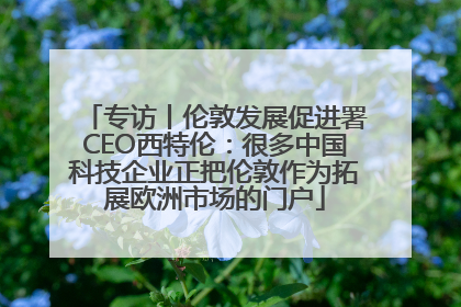 专访丨伦敦发展促进署CEO西特伦：很多中国科技企业正把伦敦作为拓展欧洲市场的门户
