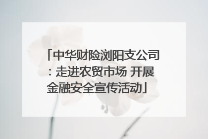 中华财险浏阳支公司：走进农贸市场 开展金融安全宣传活动