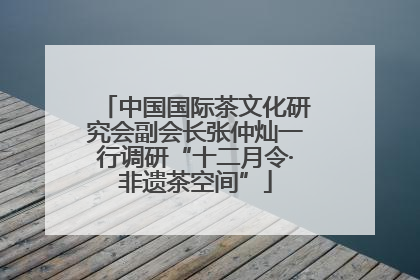 中国国际茶文化研究会副会长张仲灿一行调研“十二月令·非遗茶空间”