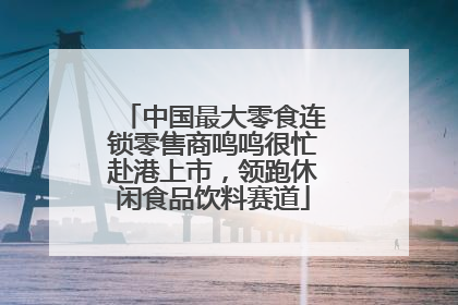 中国最大零食连锁零售商鸣鸣很忙赴港上市，领跑休闲食品饮料赛道
