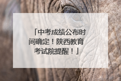 中考成绩公布时间确定！陕西教育考试院提醒！