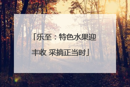 乐至：特色水果迎丰收 采摘正当时