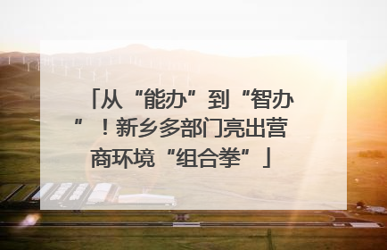 从“能办”到“智办”！新乡多部门亮出营商环境“组合拳”