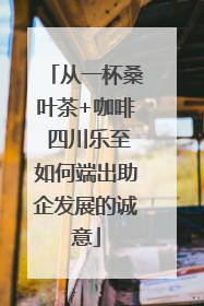 从一杯桑叶茶+咖啡 四川乐至如何端出助企发展的诚意