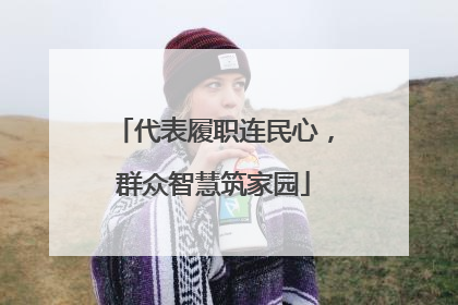 代表履职连民心，群众智慧筑家园