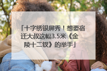 十字绣银屏秀！想要宿迁大叔这幅3.5米《金陵十二钗》的举手
