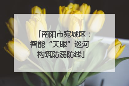 南阳市宛城区：智能“天眼”巡河 构筑防溺防线