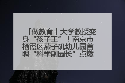 做教育︱大学教授变身“孩子王”！南京市栖霞区燕子矶幼儿园首聘“科学副园长”点燃萌娃科学梦