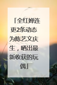 全红婵连更2条动态为陈艺文庆生，晒出最新收获的玩偶