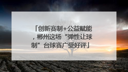 创新赛制+公益赋能，郴州这场“弹性让球制”台球赛广受好评