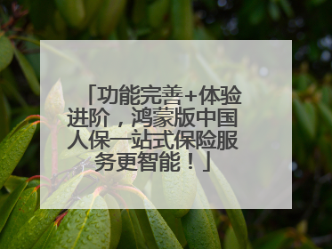 功能完善+体验进阶，鸿蒙版中国人保一站式保险服务更智能！